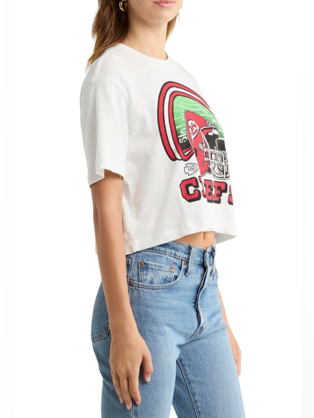 Junk Food Clothing Kansas City Chiefs Graphic Cropped Tee - Picture 3 of 6